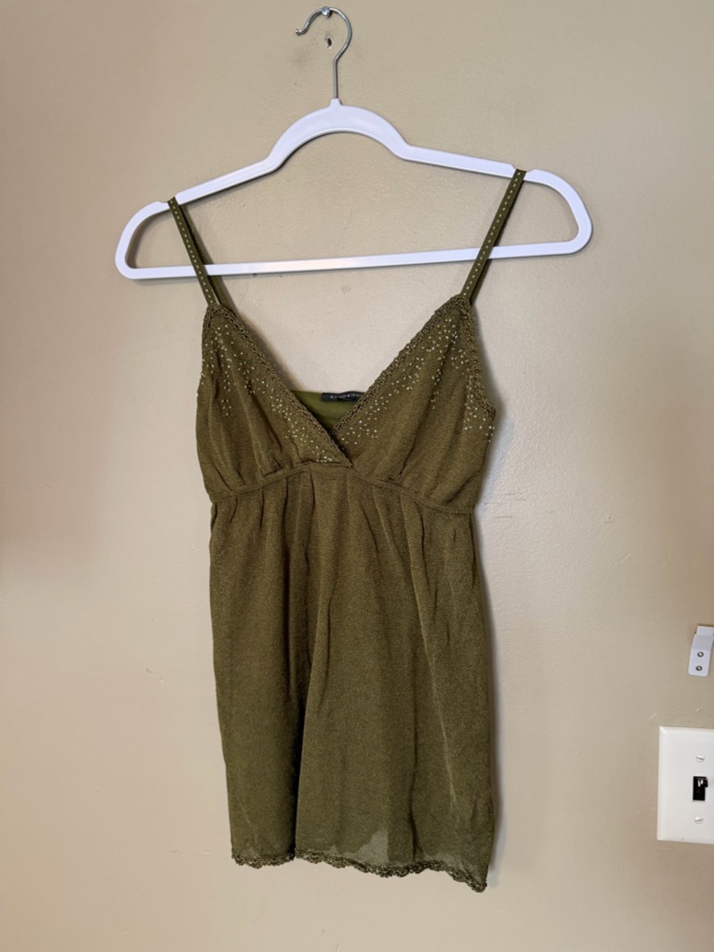 Bebe Y2K Beaded Babydoll Tank - Picture 2 of 8